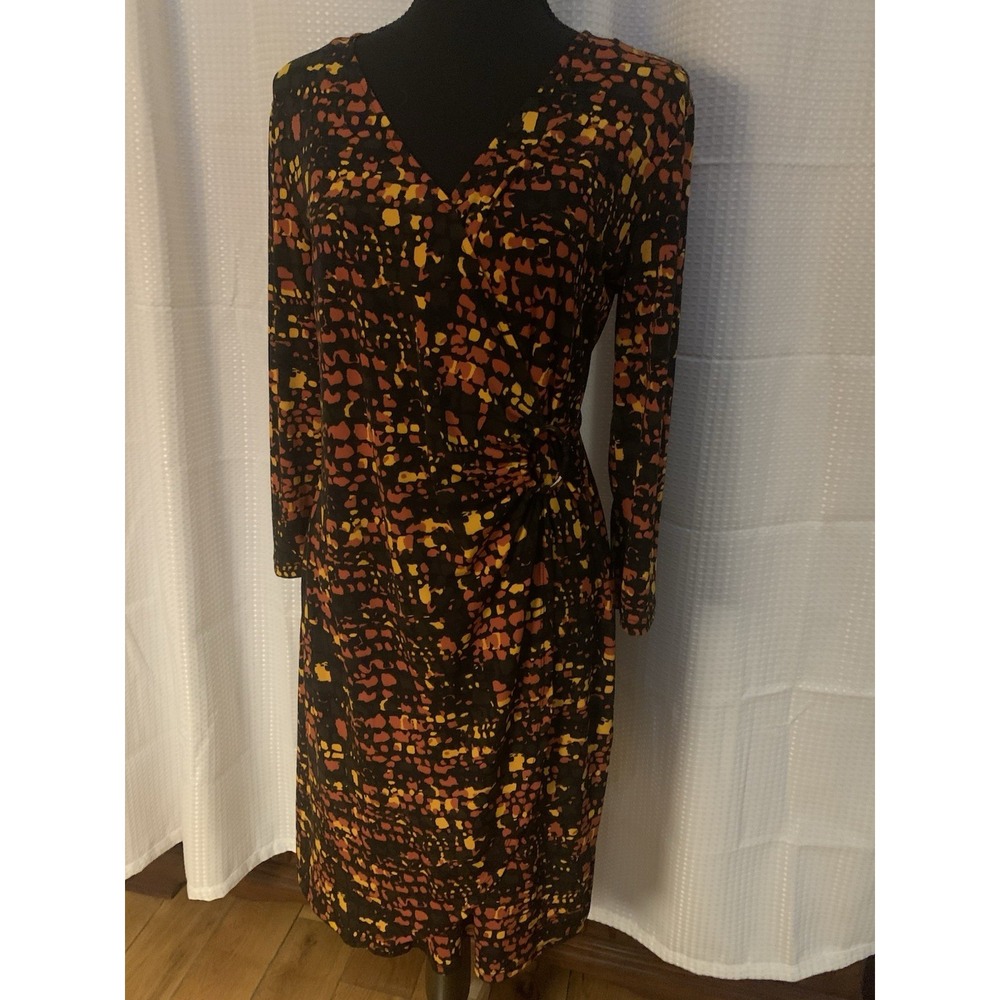 Glamour‎ Womens Size 8 Dress Black Geometric Design